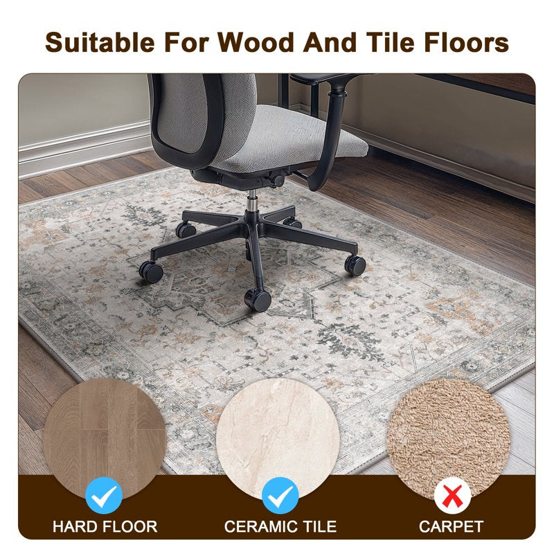 Heavy Duty Office Chair Mat for Hardwood & Carpet Floors 36x48 Inches