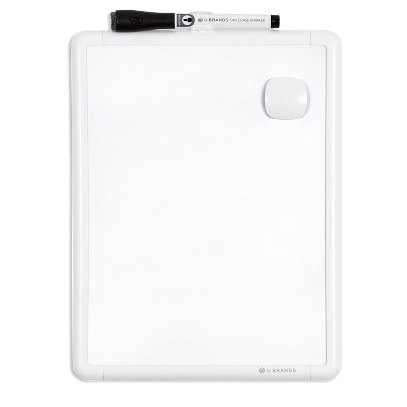 Magnetic Dry-Erase Whiteboard 8.5x11 Inches with Plastic Frame — Office & Home Use