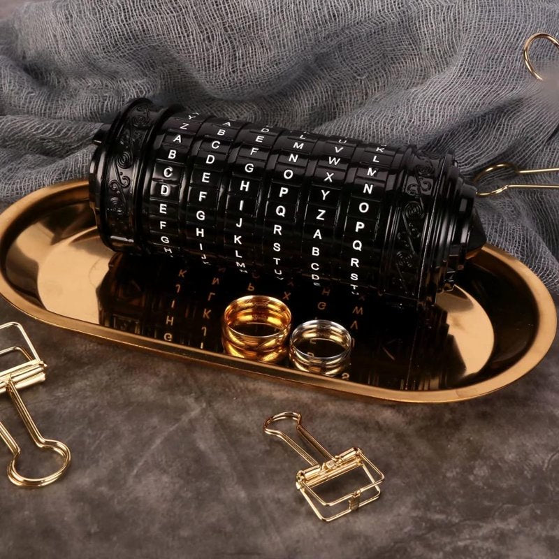 Cryptic Puzzle Lock Box with Hidden Compartments - Romantic Gift, Multiple Colors