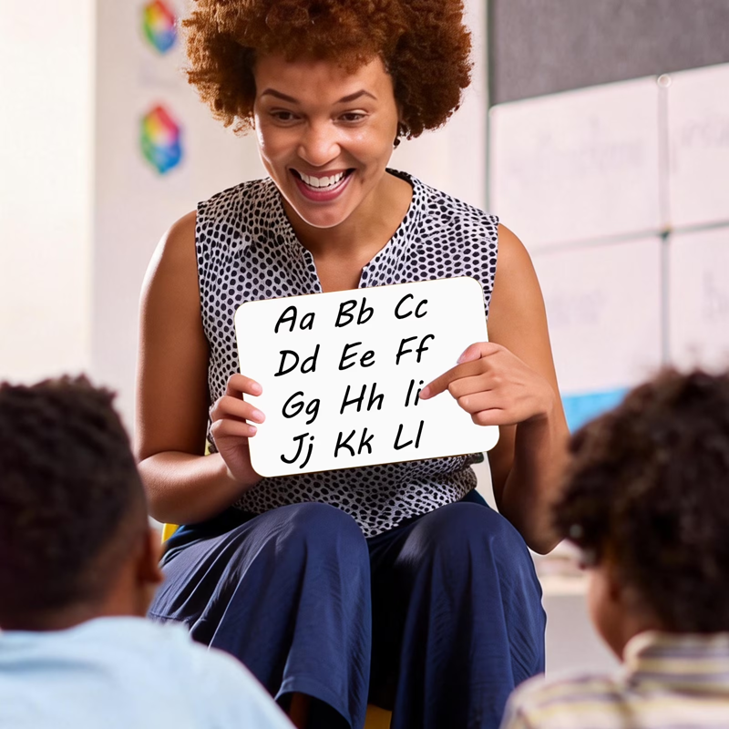 Dry Erase Lap Boards Set - Double Sided Whiteboards for Classroom and Office, 6x8 Inch, 2 Pack with Markers and Erasers