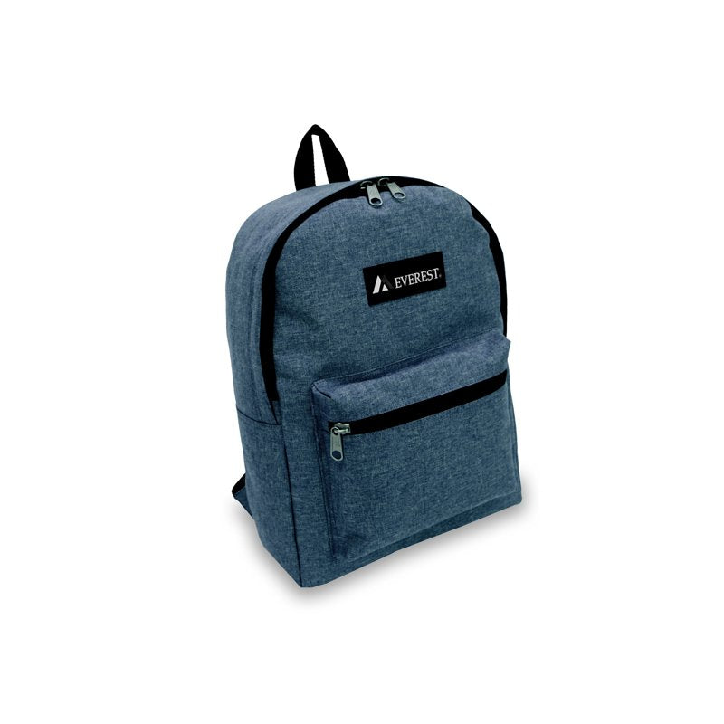 15-Inch Denim Backpack with Multiple Colors for School & Travel