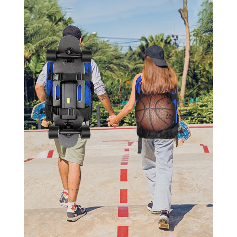 Skateboard Backpack with Laptop Slot & Ball Holder - Durable Sports Bag for Men & Women