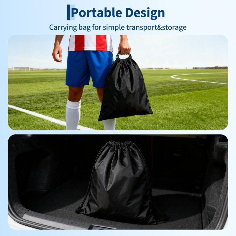 Heavy-Duty 4x6 ft Soccer Goal with Collapsible Frame, Portable Net & Carry Bag