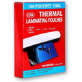 Thermal Laminating Pouches 5 Mil, Card Size 4.3 x 6.3 Inch, 100 Pack - Office & Classroom Supplies