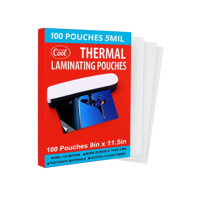 Thermal Laminating Sheets Pouches 100ct 9x11.5 Inch - 5 Mil for Office & School