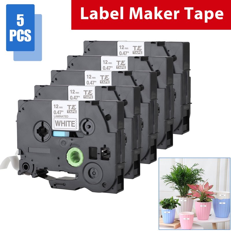 Label Tape Replacement 12mm Laminated Waterproof for Brother TZe-231