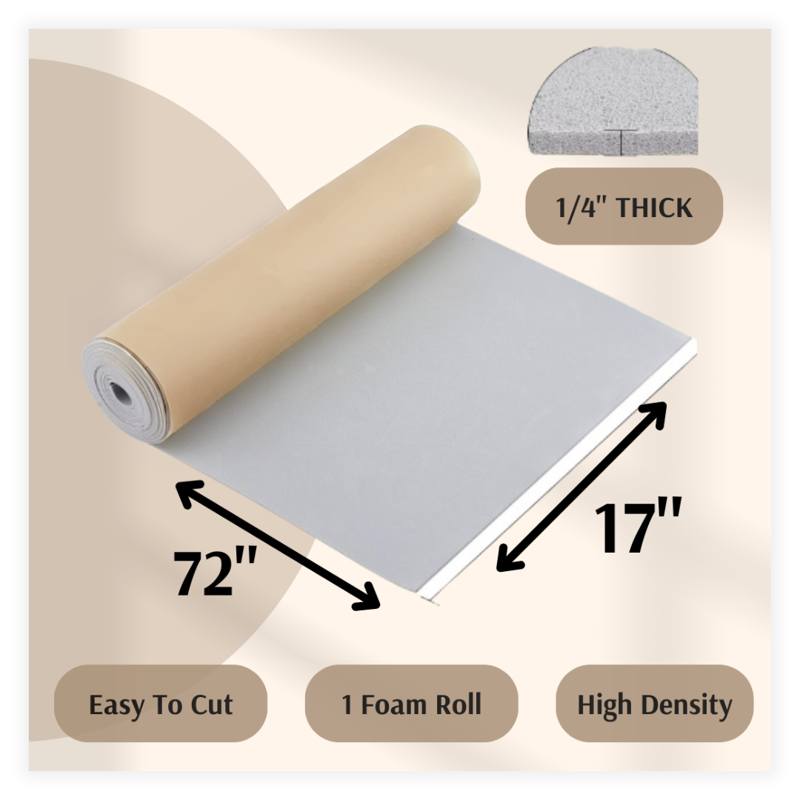 Marine Foam Padding Rolls with Adhesive - Neoprene Sound Insulation & Cushioning