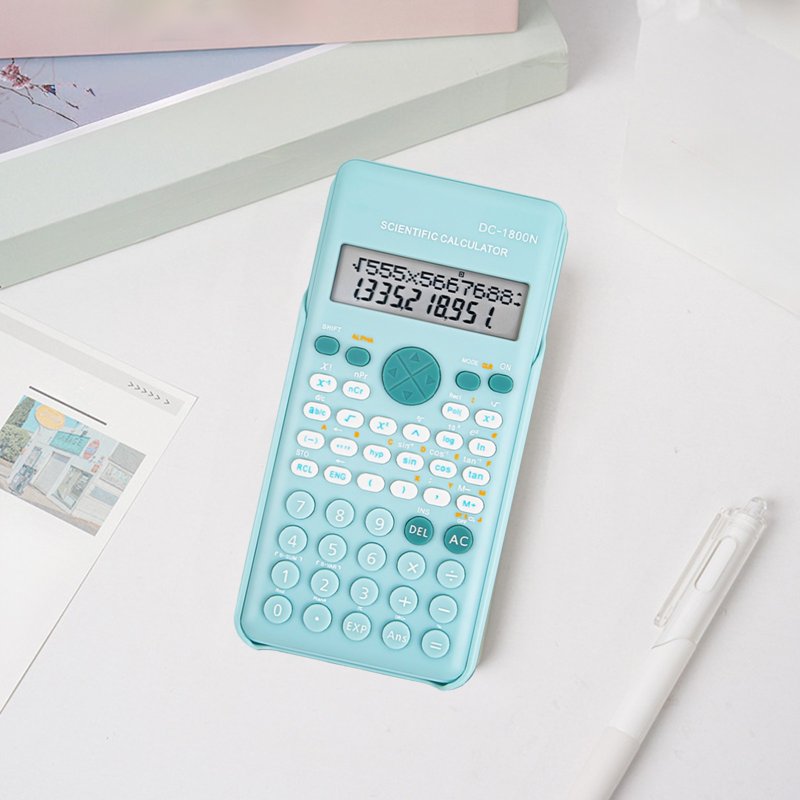 Scientific Calculator for Students 240 Functions 2-Line LCD Display Desktop Math Tool