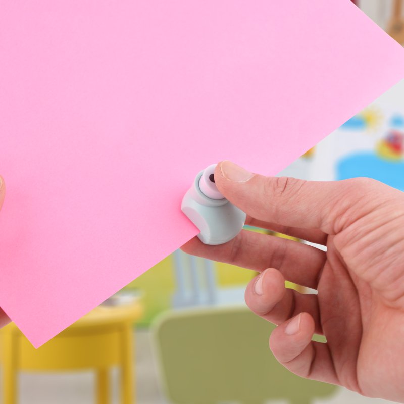 Mini Paper Punch Set for Crafting and Scrapbooking - 6 Designs, 6mm Holes