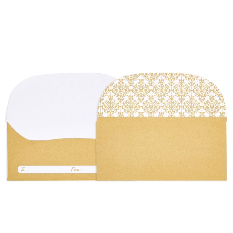 Gold Money Envelopes for Cash Gifts - 100 Pack with Secure Adhesive Seal, Floral Design, 6.7 x 3.3 Inches