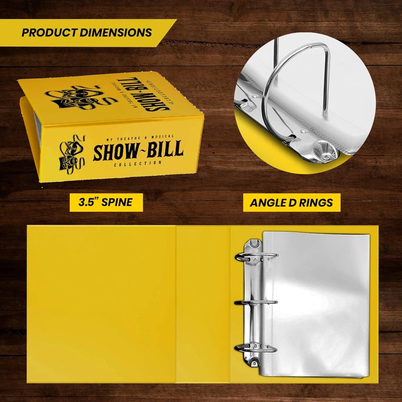 Theatre Showbill Binder with 25 Sheet Protectors - Organize Broadway Memorabilia