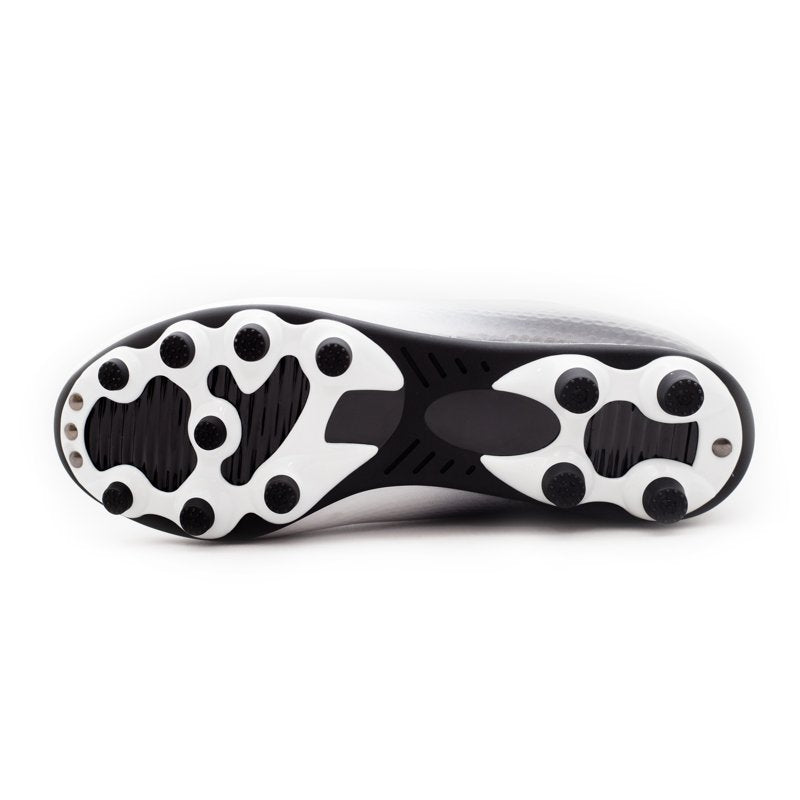 Zephz Wide Traxx Soccer Cleat EE 8.5 White/Black