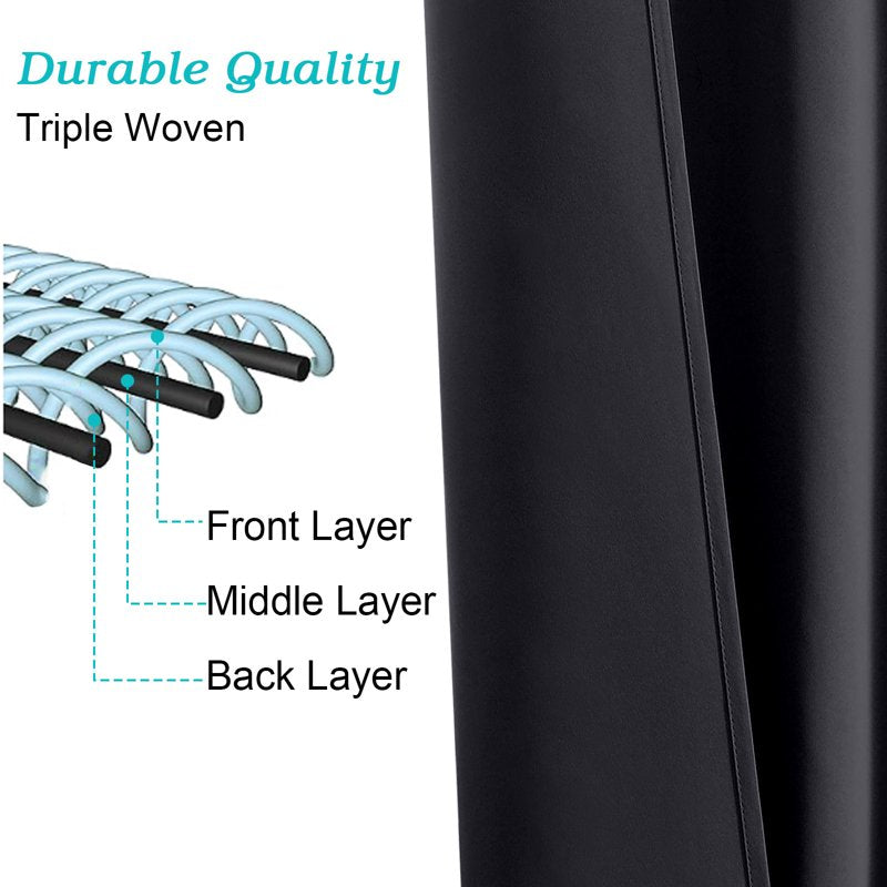 Blackout Curtains 2-Pack Room Decor Thermal Insulated Light Blocking Drapes