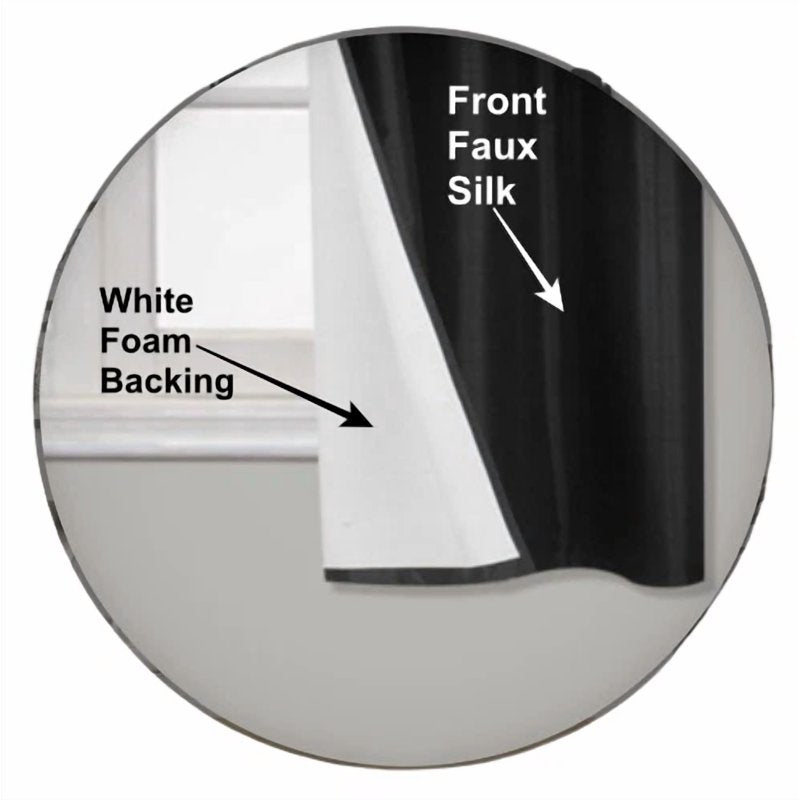 Blackout Window Curtain Set 2 Pieces Foam Lined Grommet Panels - Solid Colors