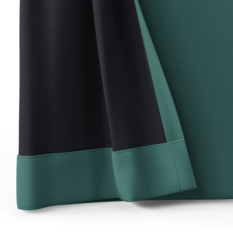 Kids Blackout Curtain Panel Pair - Dark Green, Rod Pocket & Back Tabs, 30x95 Inches