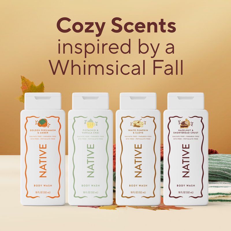 Sulfate-Free Body Wash with Golden Persimmon & Amber - 18 fl oz