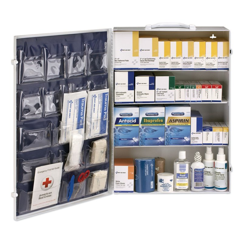 Industrial First Aid Station Kit with 1461 Pieces - Metal Wall Mountable Case