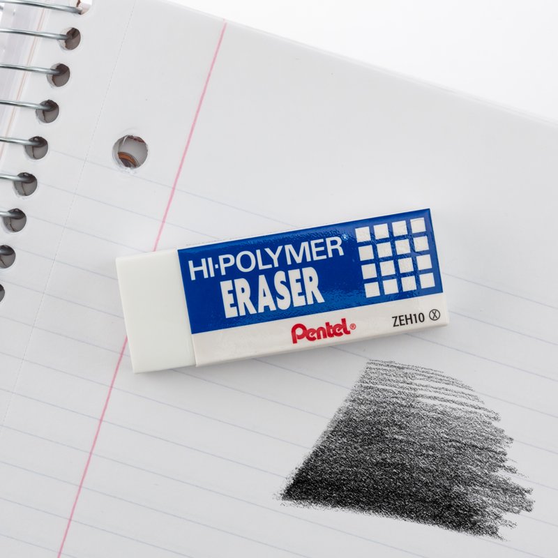 High-Quality Pencil Block Eraser Pack for Precise Erasing - White