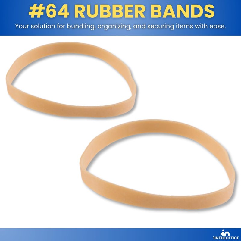 Heavy Duty Rubber Bands #64 - Thick Beige Office & Packing Supplies (3 Pack)