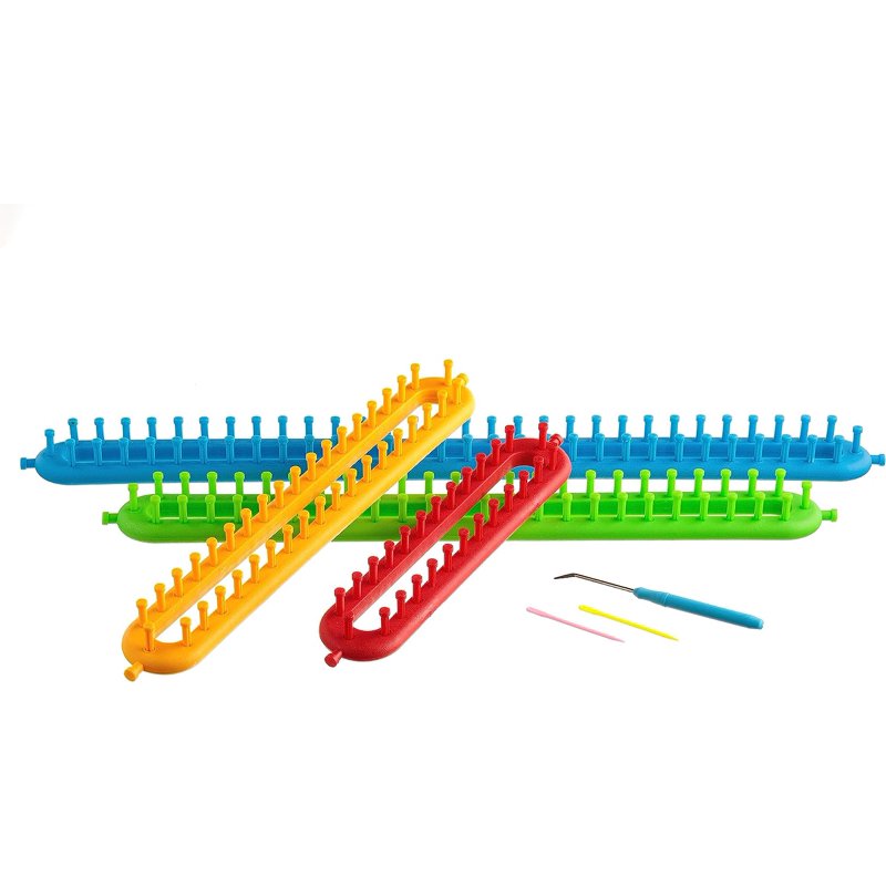 Long Peg Knitting Loom Set - 4 Sizes for Crochet & Garment Making