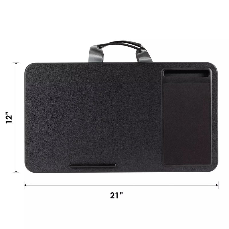 Home Office Lap Desk with Storage, Built-in Mouse Pad & Phone Holder