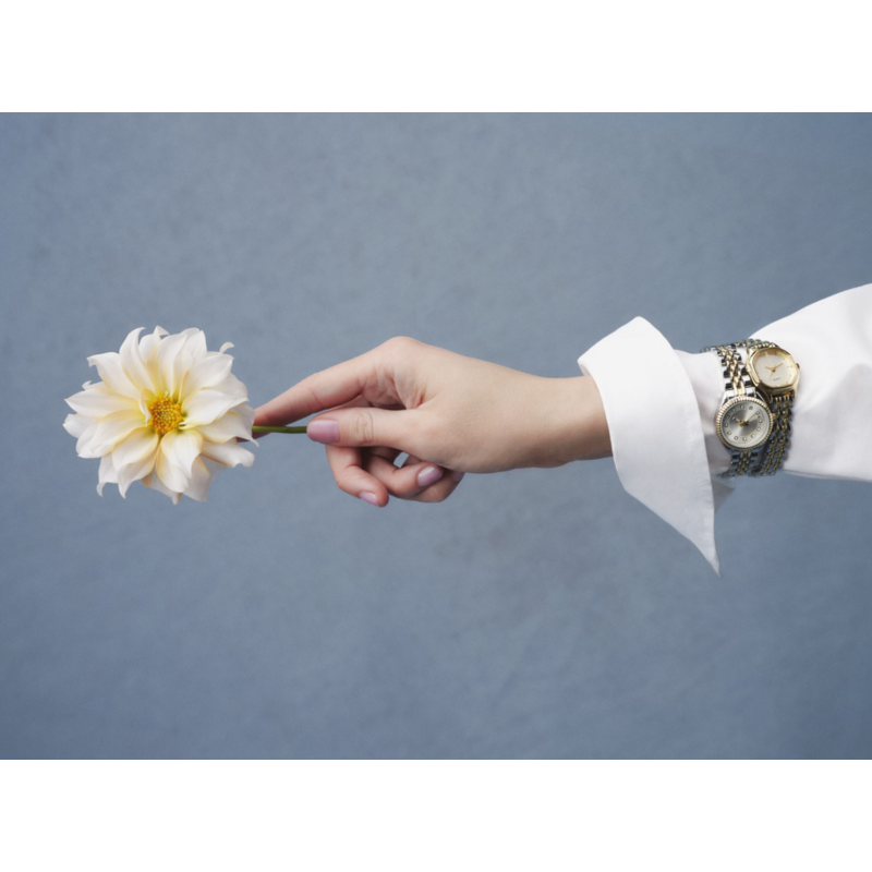 Women's Two-Tone Metal Bracelet Watch - Elegant Analog Timepiece