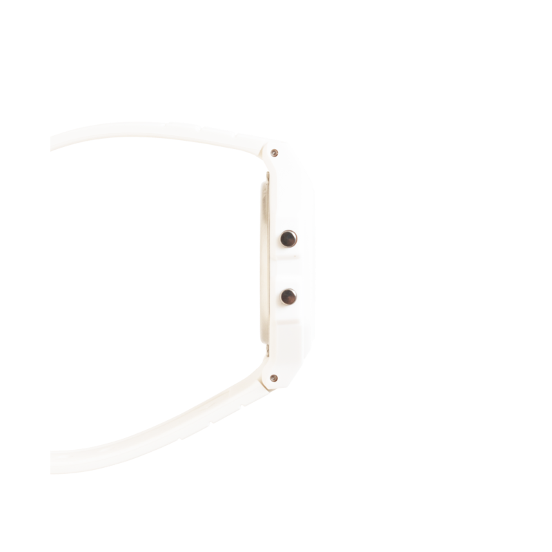 Digital Wristwatch with 7-Year Battery Bio-Based Resin Band White