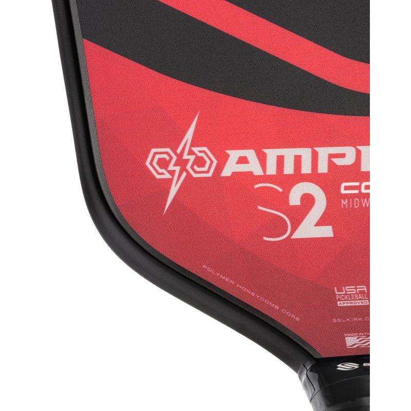 Selkirk Amped Control S2 Pickleball Paddle – Red, Midweight Composite USAPA