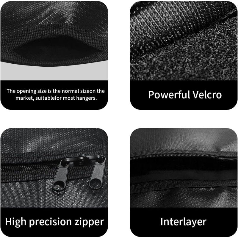 Fireproof Waterproof Hidden Safe Hanger Bag with Lock for Travel & Home