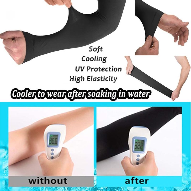 Cooling UV Sun Protection Arm Sleeves 6 Pairs - UPF 50+ Sport Compression