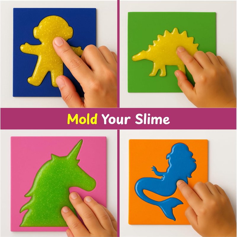 Kids Slime Making Kit with Glitter, Confetti & Molds – 15+ Activities for Ages 4+