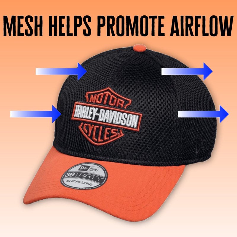 Baseball Cap Mesh Stretch Fit Logo 39THIRTY Hat - Discontinued Style