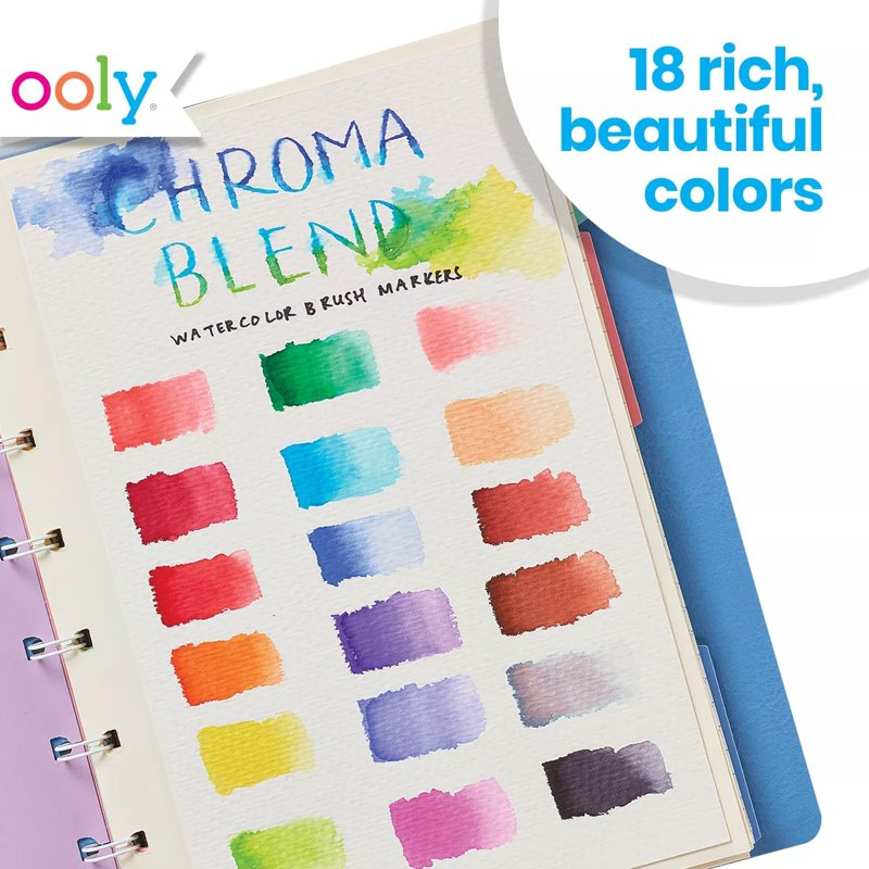 Watercolor Brush Markers Set of 18 for Art & Craft - Non-Toxic