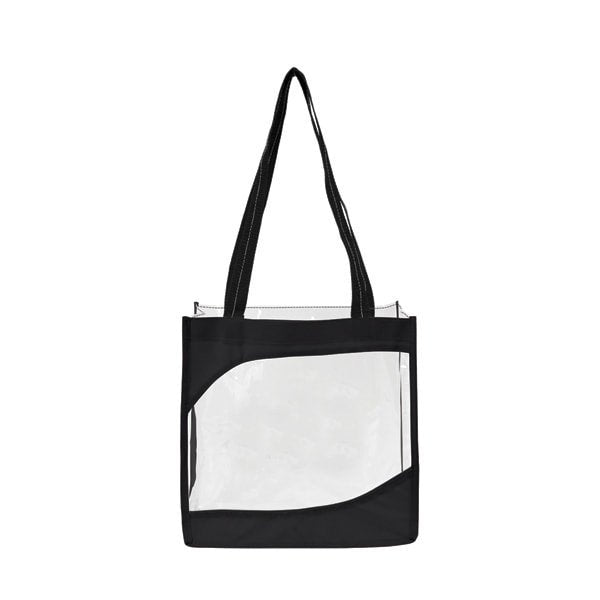 Clear Tote Bag with Dual Handles - Durable PVC Security Bag for Outdoor Events