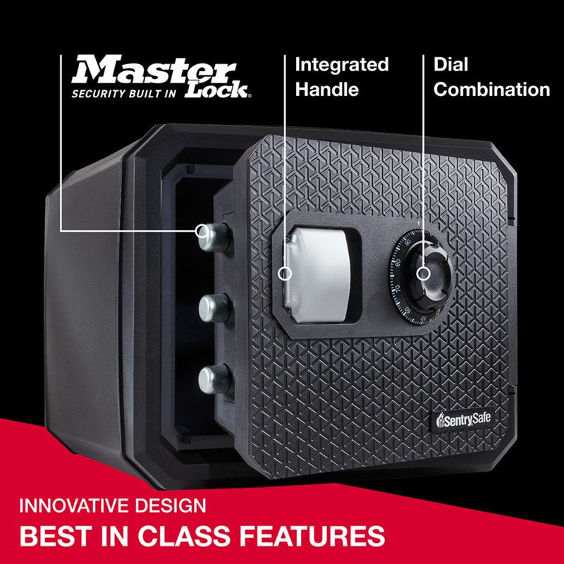 Fireproof Security Safe with Combination Lock 13.7x16.4x18.8 in Black