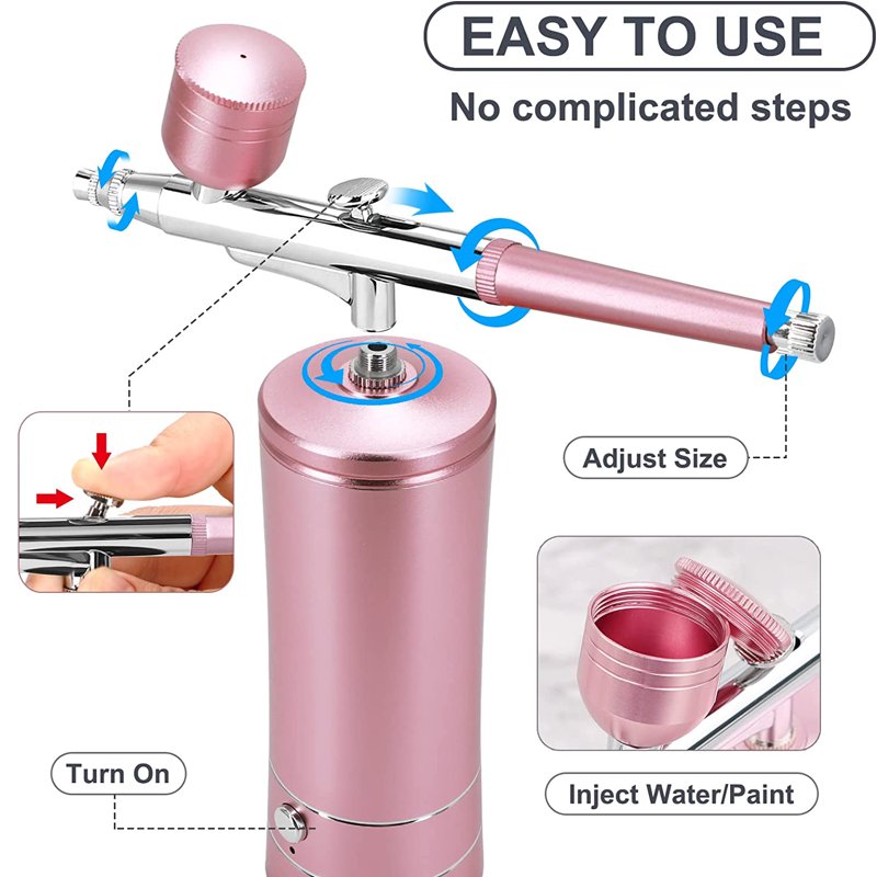 Portable Airbrush Kit with Compressor for Painting, Makeup, Nails, Tattoos & Models