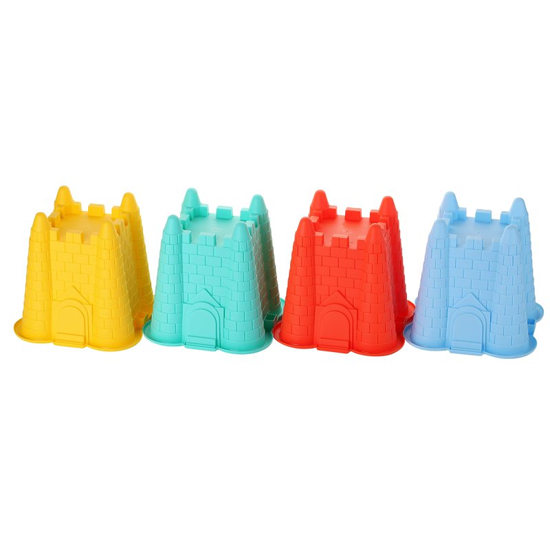 Kids Sandcastle Beach Toy Set - 4 Colorful Molds for Summer Play