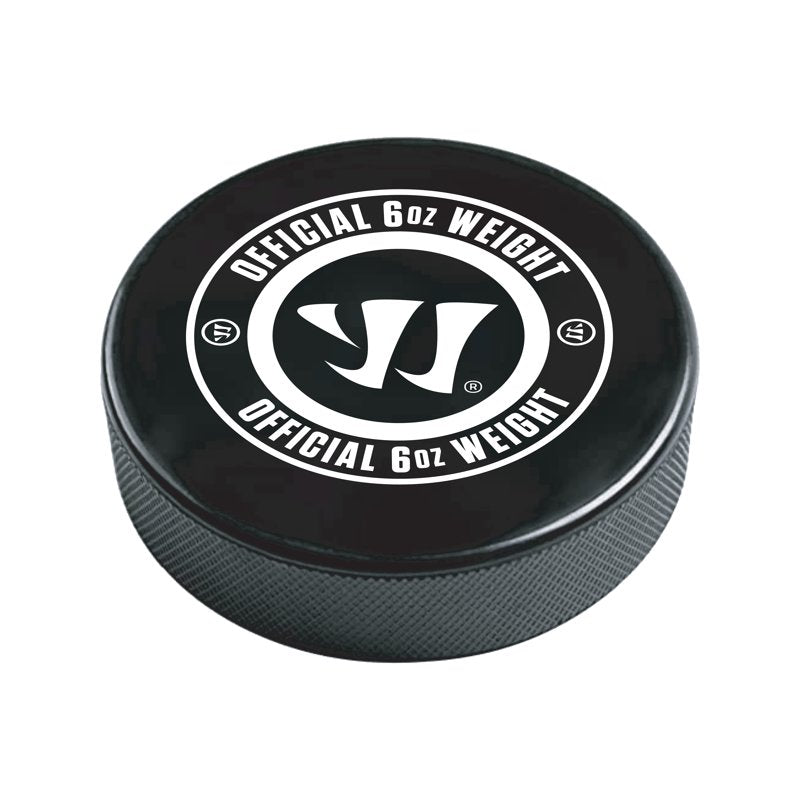 Hockey Puck 6oz Black Rubber for Ice Hockey - Pack of 6, 12 or 18
