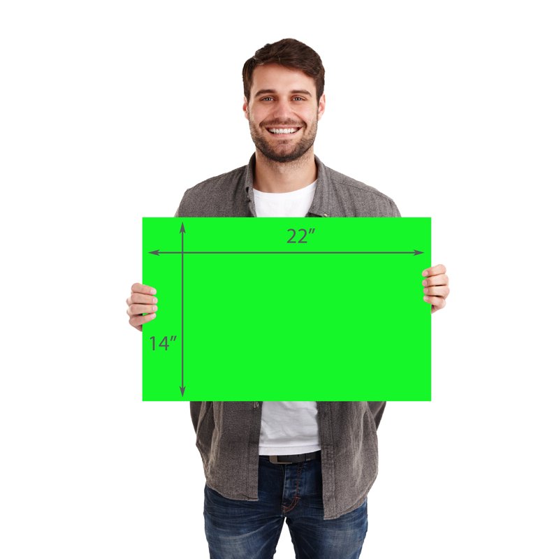 Neon Poster Board Pack - 25 Heavyweight 14x22 inch Sheets for Signs & Projects