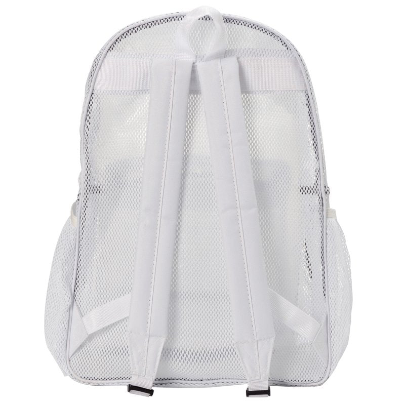 Heavy Duty Mesh Backpack - Unisex School Student Bookbag with Zippered Compartments