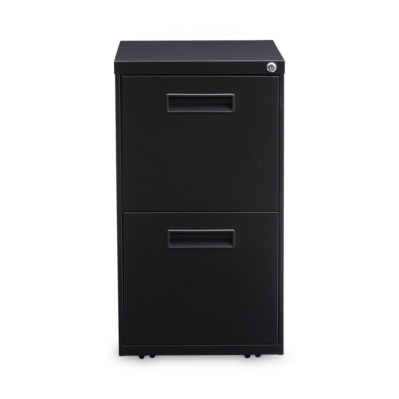Alera Metal Pedestal File Drawer - 2-Drawer Office Storage Black