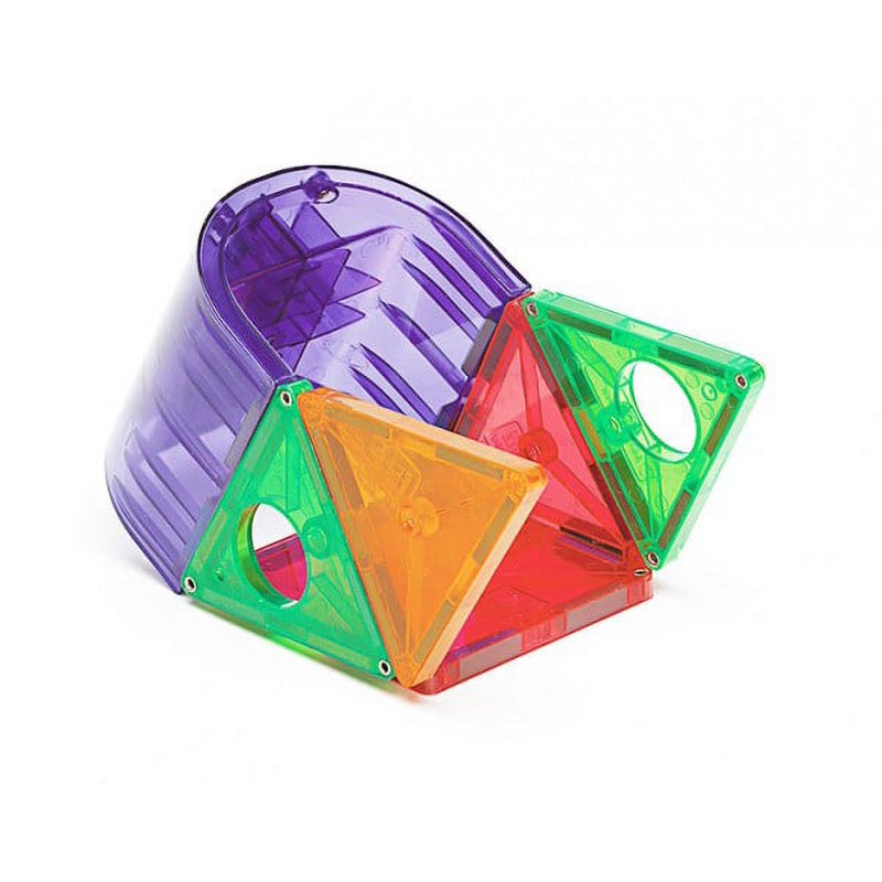 Magna-Tiles Clear Colors 48-Piece Magnetic Building Set for Kids