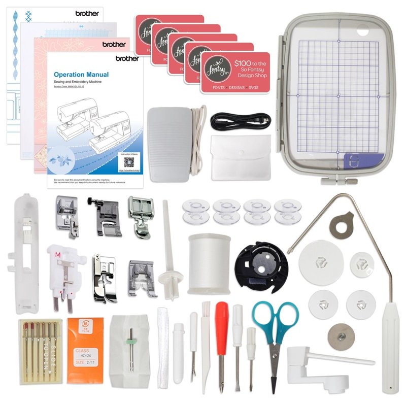 Brother SE2000 Embroidery and Sewing Machine with Deluxe Thread & Accessories