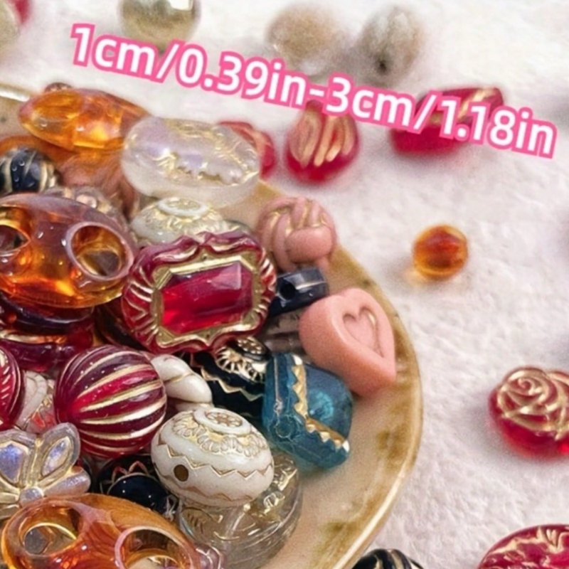 Multicolor Acrylic Beads Set for Jewelry Making, Craft Supplies, 30g