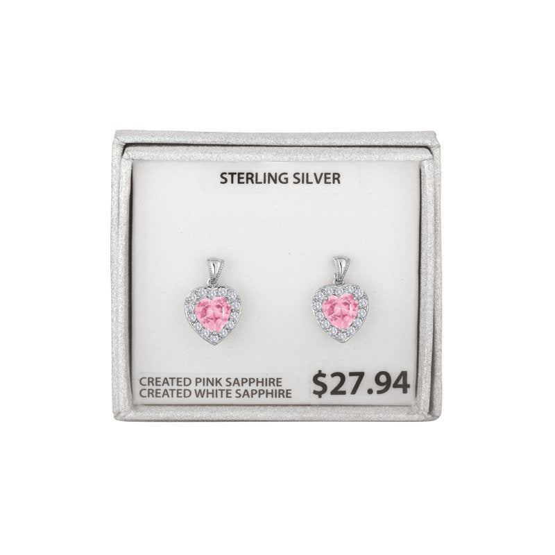 Sterling Silver Pink Sapphire Earrings - Fine Jewelry for Women
