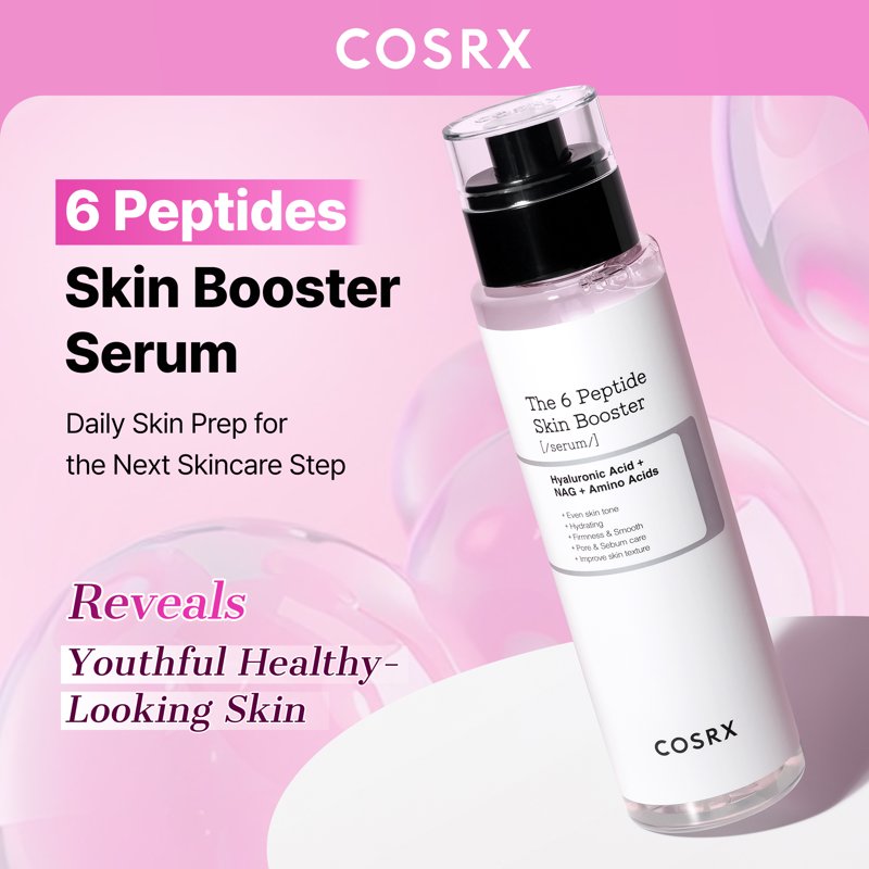 Peptide Skin Booster Serum for Face - Hydrating Anti-Aging Treatment 5.07 oz