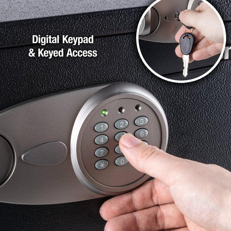 Security Safe with Digital Lock, 1 Cubic Foot Home & Office Safe