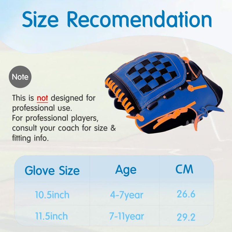 Left Handed Kids Baseball Glove 11.5in Youth Training Glove for Lefty Players