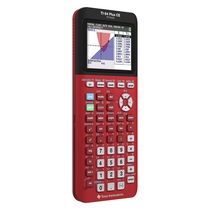 Graphing Calculator with Color Screen and Python for High School College - Texas Instruments TI-84 Plus CE