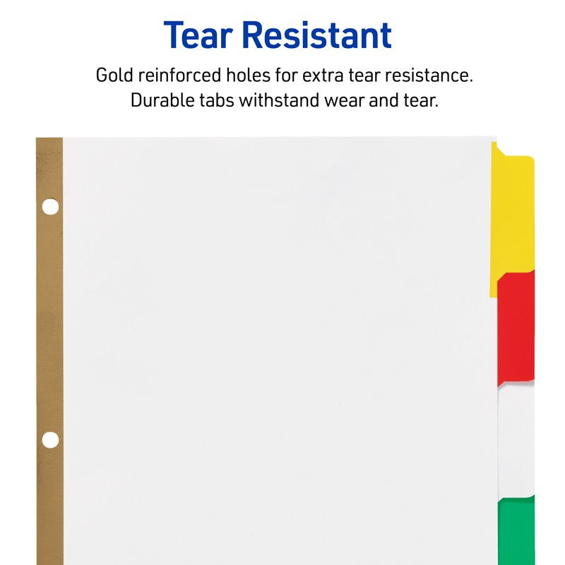 Big Tab Write & Erase Binder Dividers - 6-Pack, Reusable Color Tabs, 30 Count